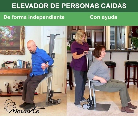 Levantarse del suelo con Indeelift PPU-S con ayuda asistida o por uno mismo