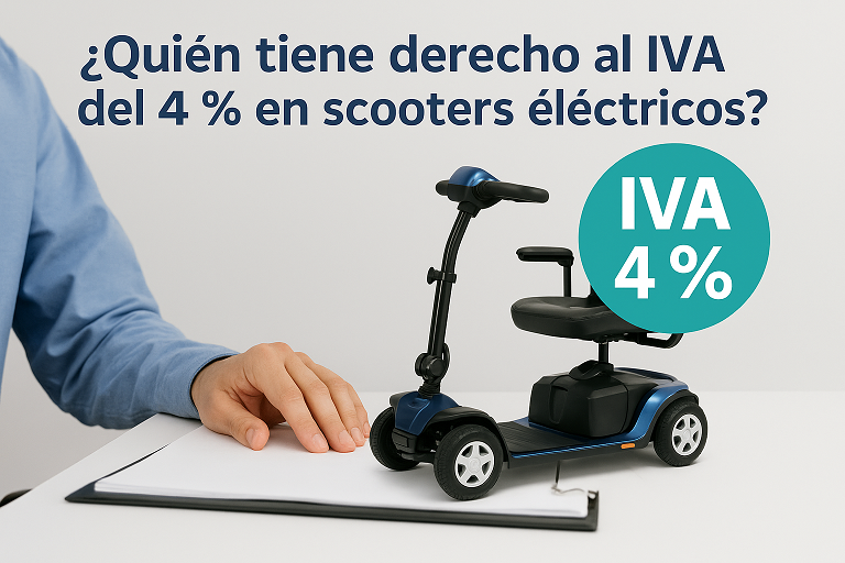 Scooter eléctrico con IVA superreducido del 4% para personas con discapacidad o movilidad reducida
