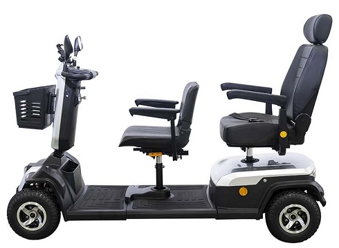 Scooter eléctrico Tajop 2 plazas con asiento delantero y trasero para dos personas ortopedia moverte